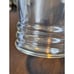 6pc Floral Etched & Ribbed w/Silver Bands Glasses Holds 8 Ounces Vintage 4.25 T