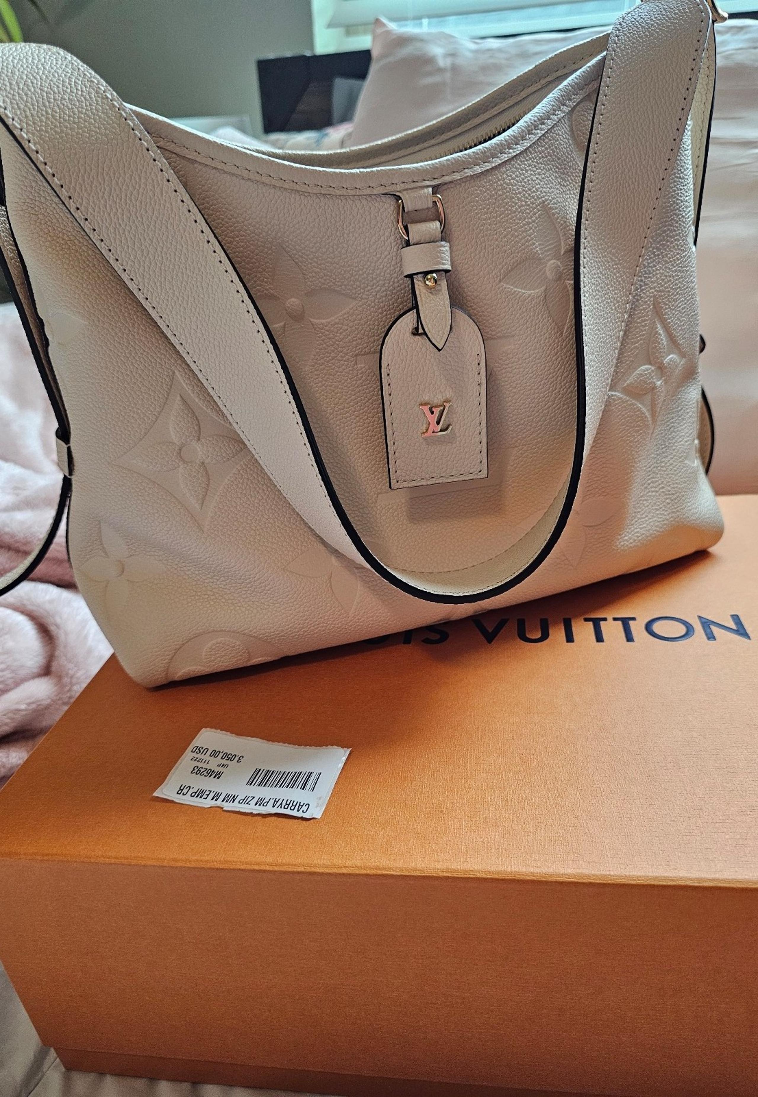 Authentic Louis Vuitton Carryall PM Cream Purse
