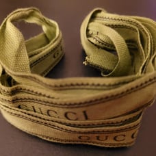 Gucci green and Black Ribbon 87 inches gift wrap hair tie package present