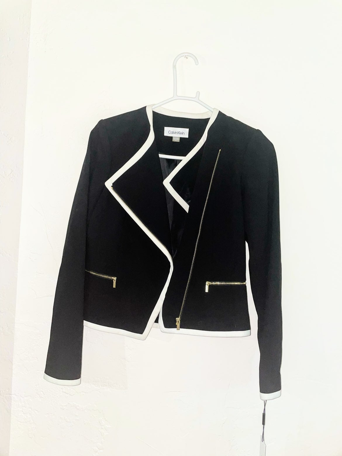 Calvin Klein asymmetrical black and whit