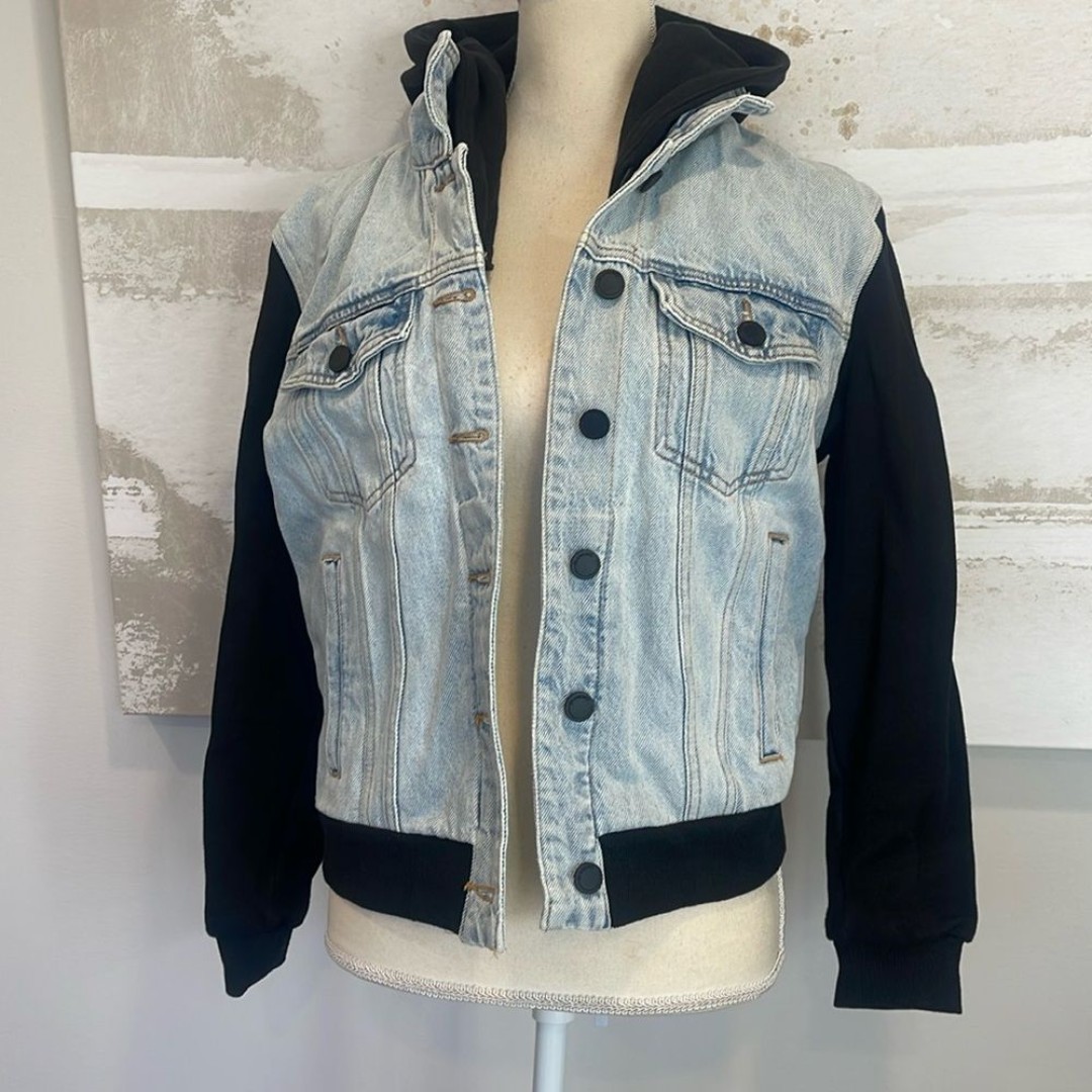 Blank NYC Hooded Denim Jacket size Medium