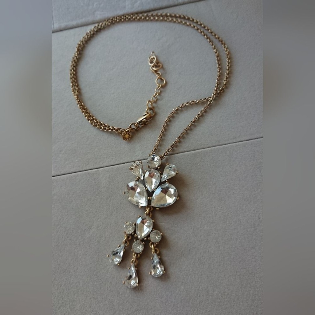 J. Crew Rhinestone Pendant Necklace
