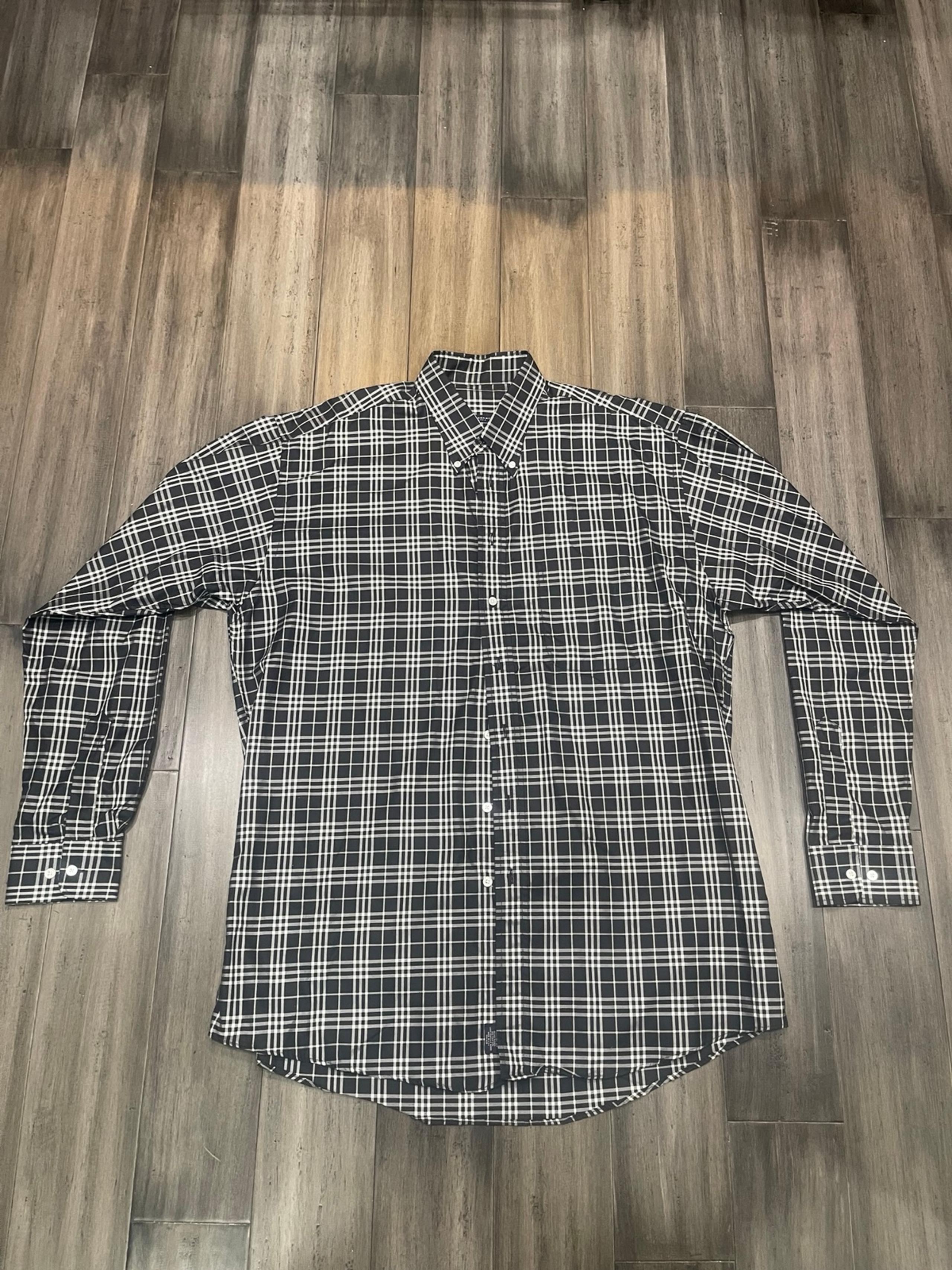 Burberry London Button Down Plaid Shirt Men’s XLT