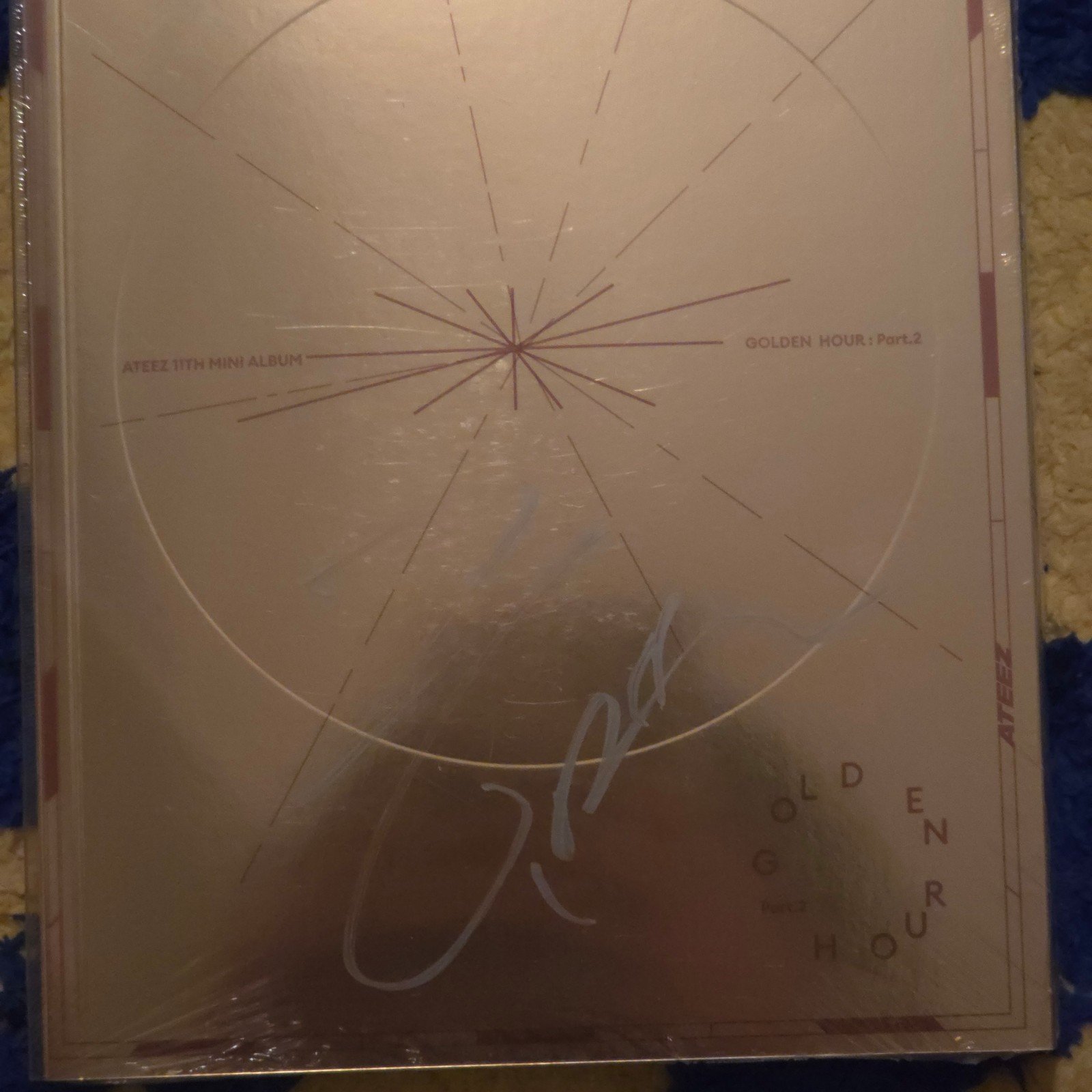 Signed ateez hongjoong golden hour pt 2 gold album