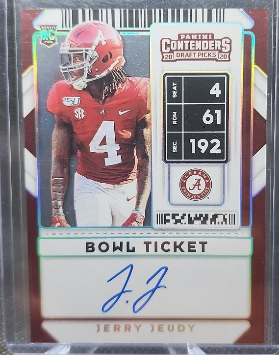 2020 Jerry Jeudy Rc Panini Contenders Draft Picks BOWL TICKET Auto /25