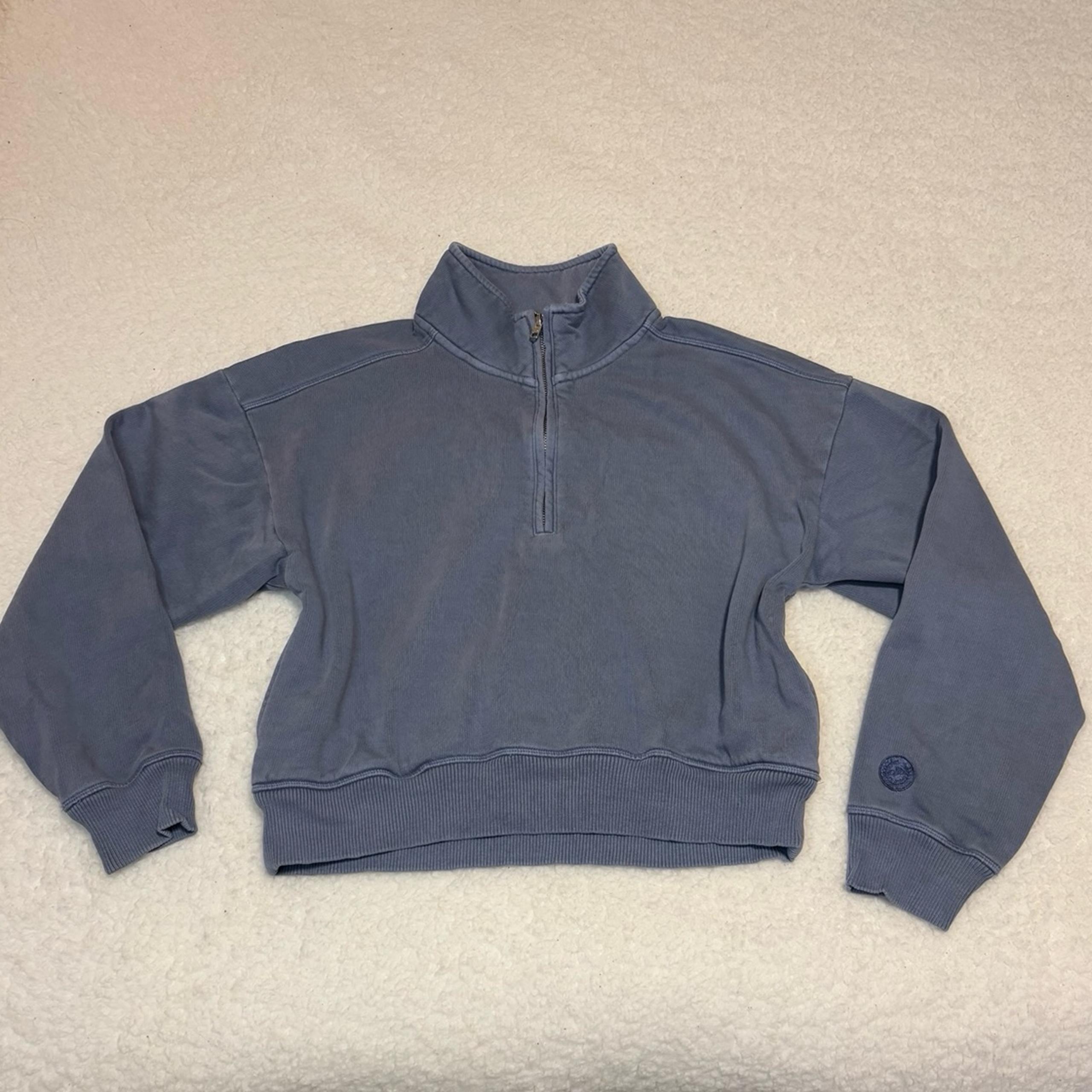 Victoria’s Secret PINK Women Blue Premium Fleece Sweatshirt