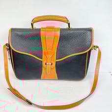 Genuine Dooney & Bourke vintage all weather leather briefcase messenger bag