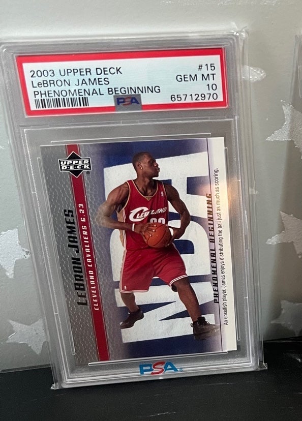 lebron james rookie card psa 10