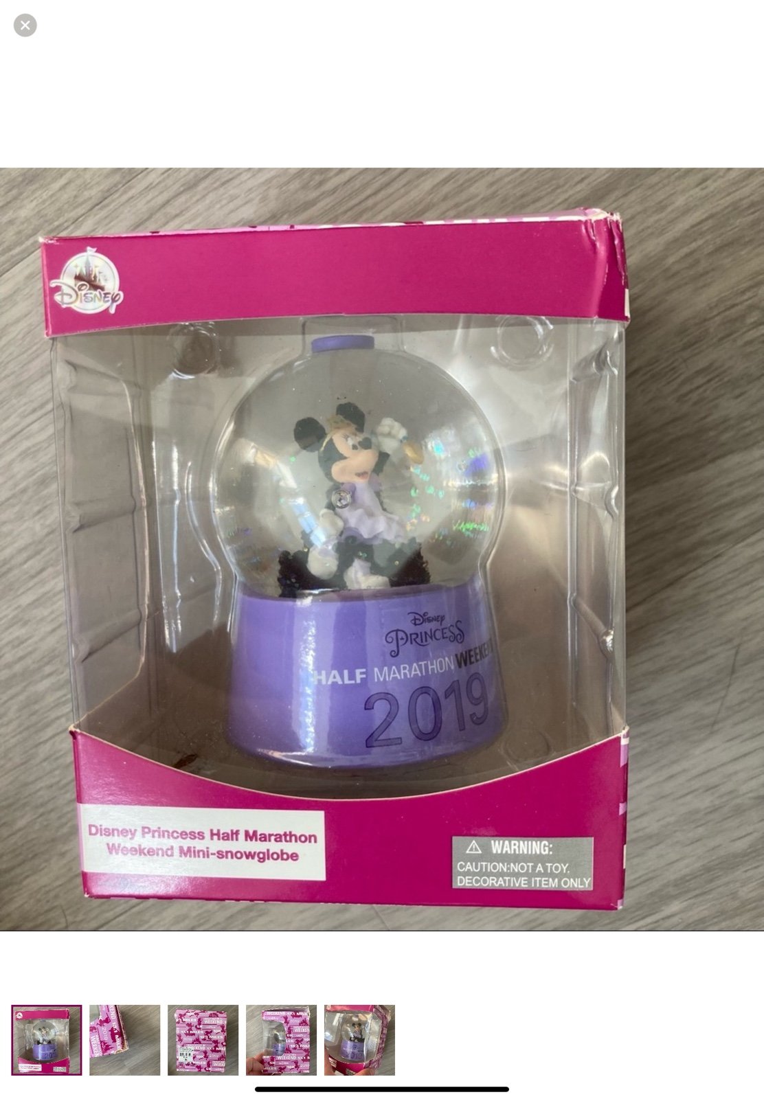 Disney princess half marathon snow globe