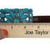 Faux Turquoise Belt buckle with Brown Tooled Leather Belt