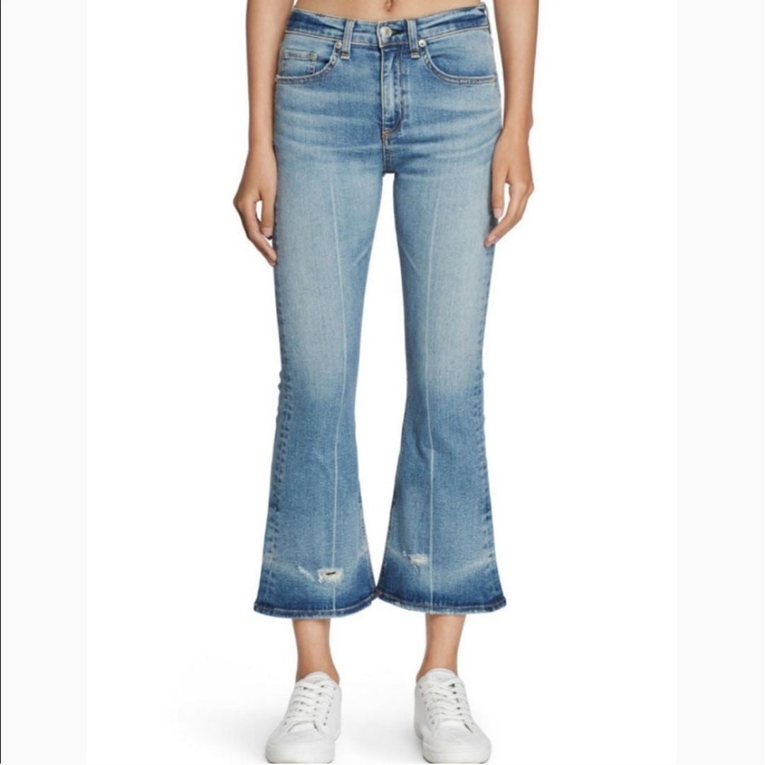 Rag & Bone Ashling 10 Inch Crop Flare Jeans Rag & Bone Ashling 10 Inch Crop Flare Jeans