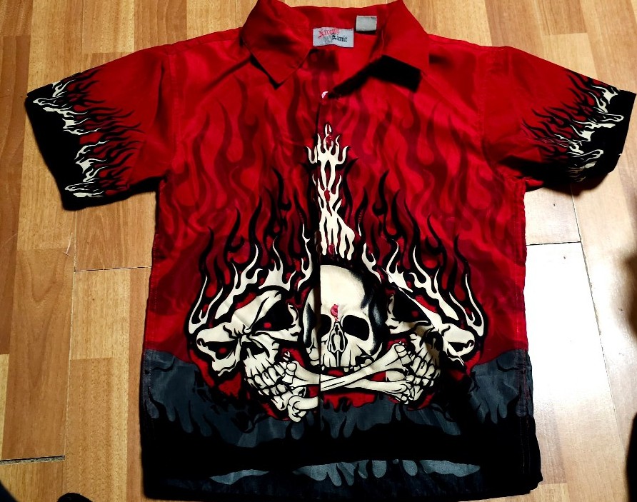 Y2k Skull button down 8
