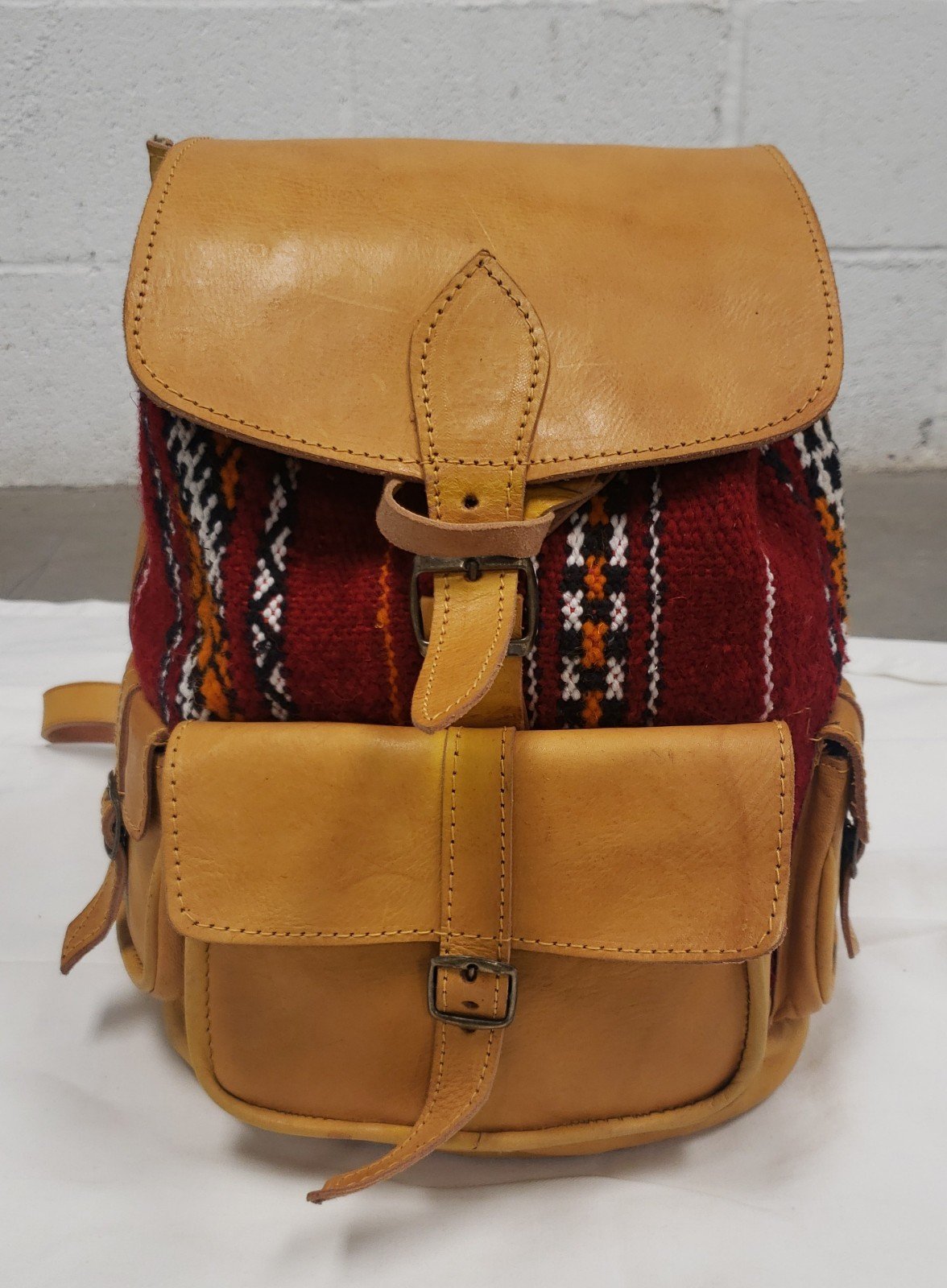 Moroccan leather bag/backpack