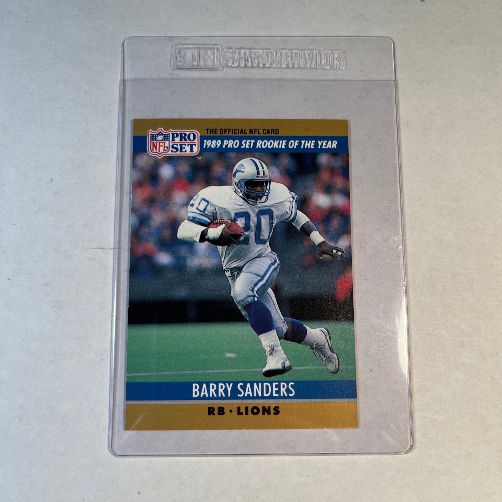 1990 Proset #1 “1989 Pro Set Rookie Of The Year” Barry Sanders Rookie