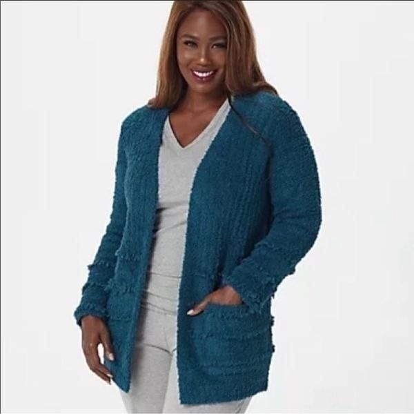 Barefoot Dreams Cozychic Boardwalk Cardigan Size Large