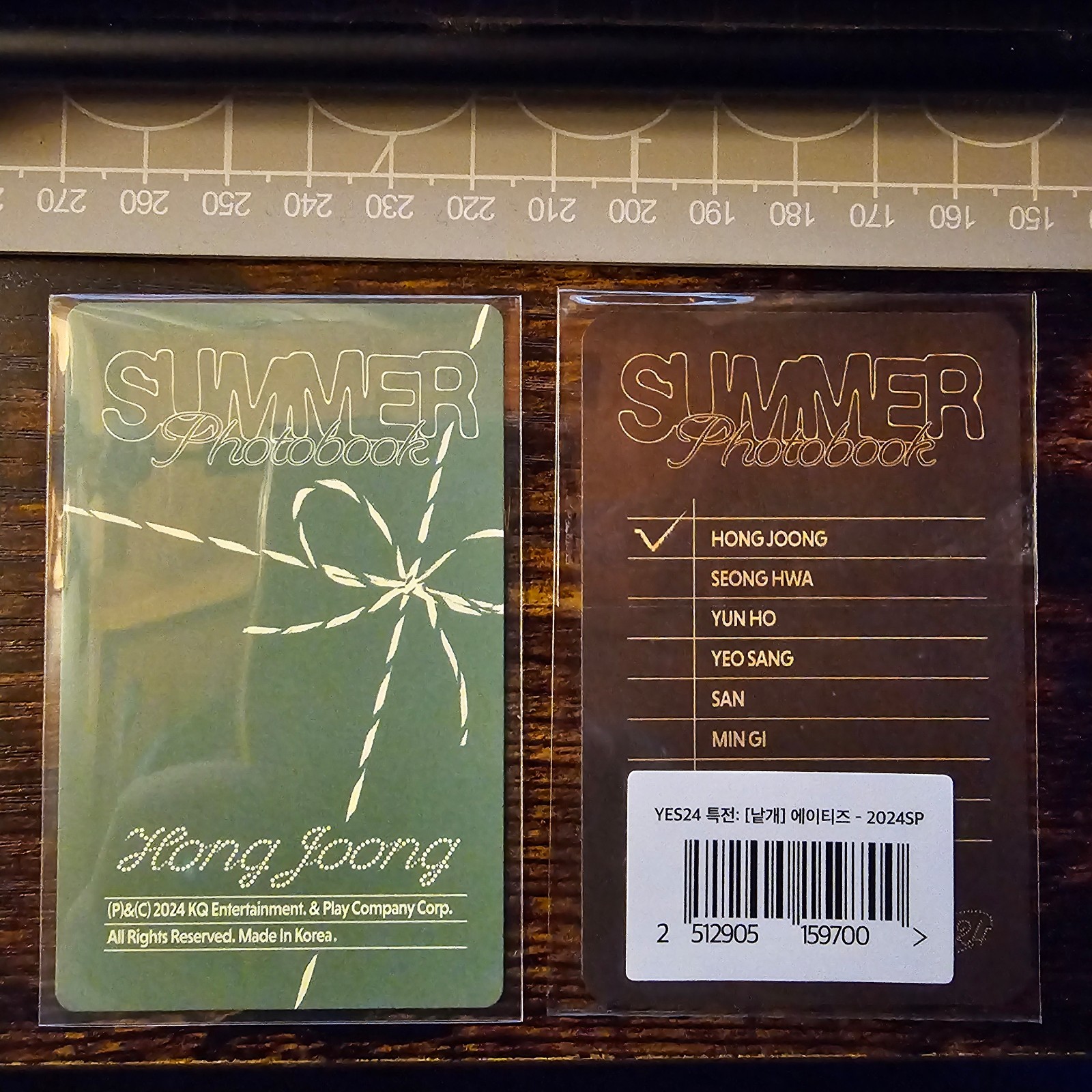 ATEEZ Hongjoong 2024 Summer Photobook Yes24 Photocard
