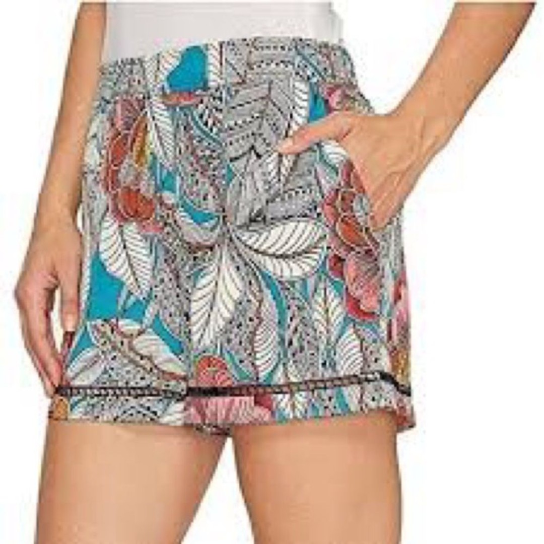 Trina Turk floral silk shorts XS