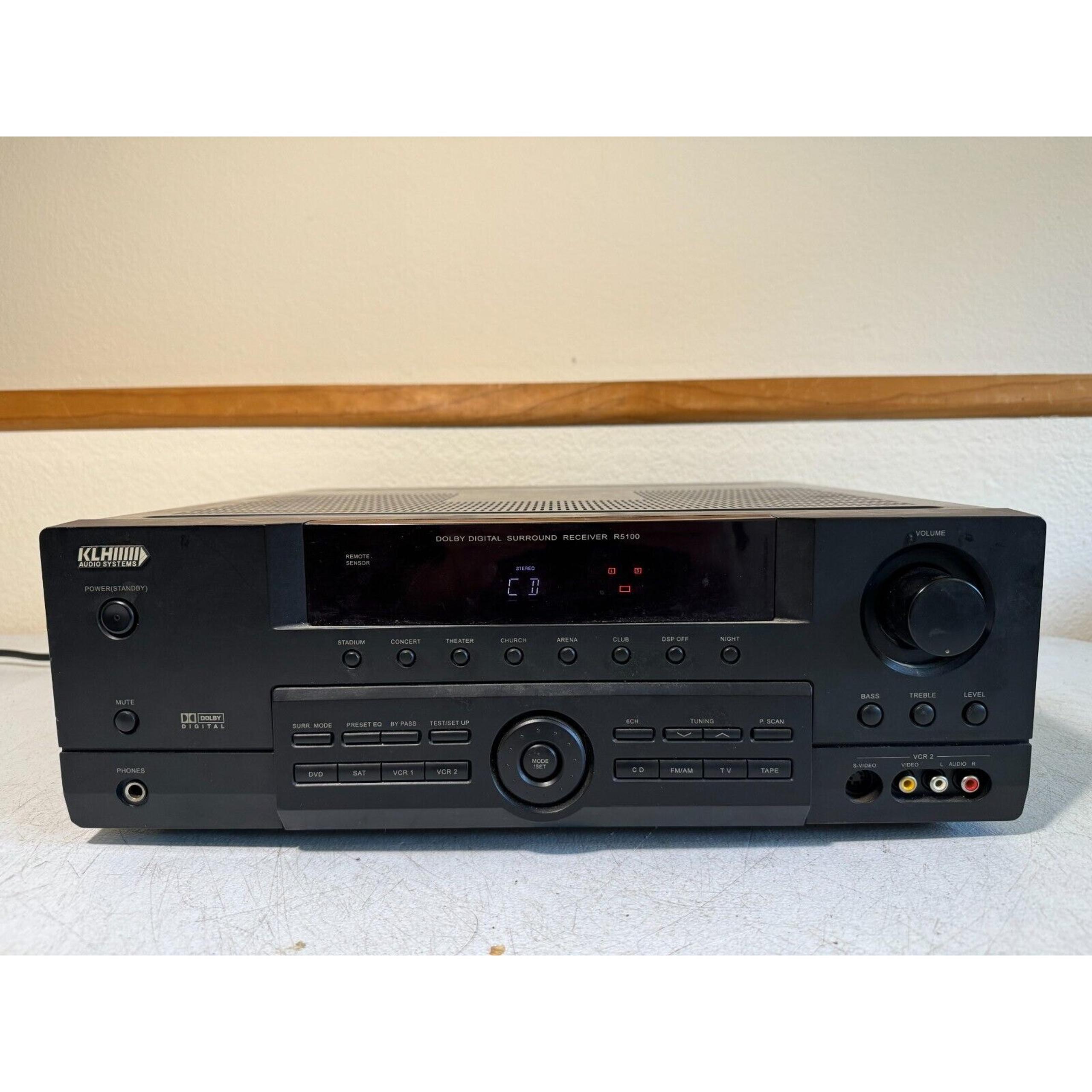 KLH R5100 Receiver HiFi Stereo Vintage 5.1 Channel Home Theater Radio Audio AVR