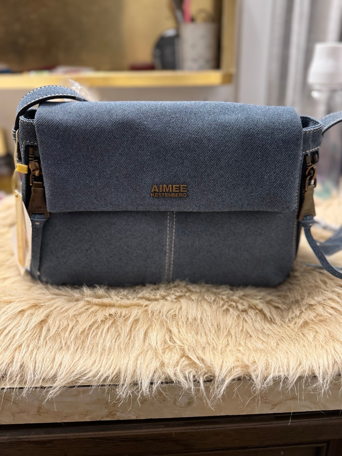 NWT Aimee Kestenberg Denim Crossbody