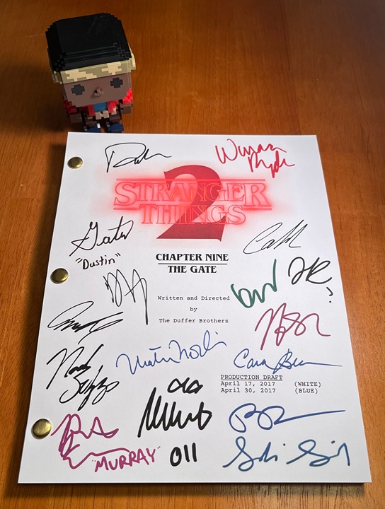 Stranger Things 2 Script Signed- Autograph Reprints- Season Finale