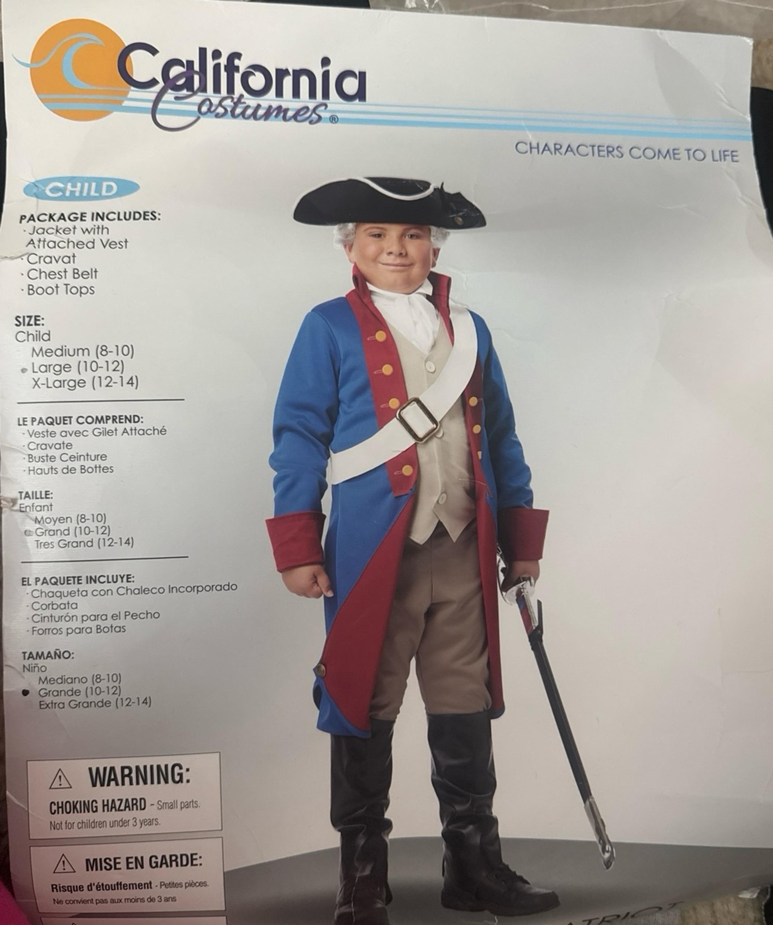 American Patriot Costume Sz Large