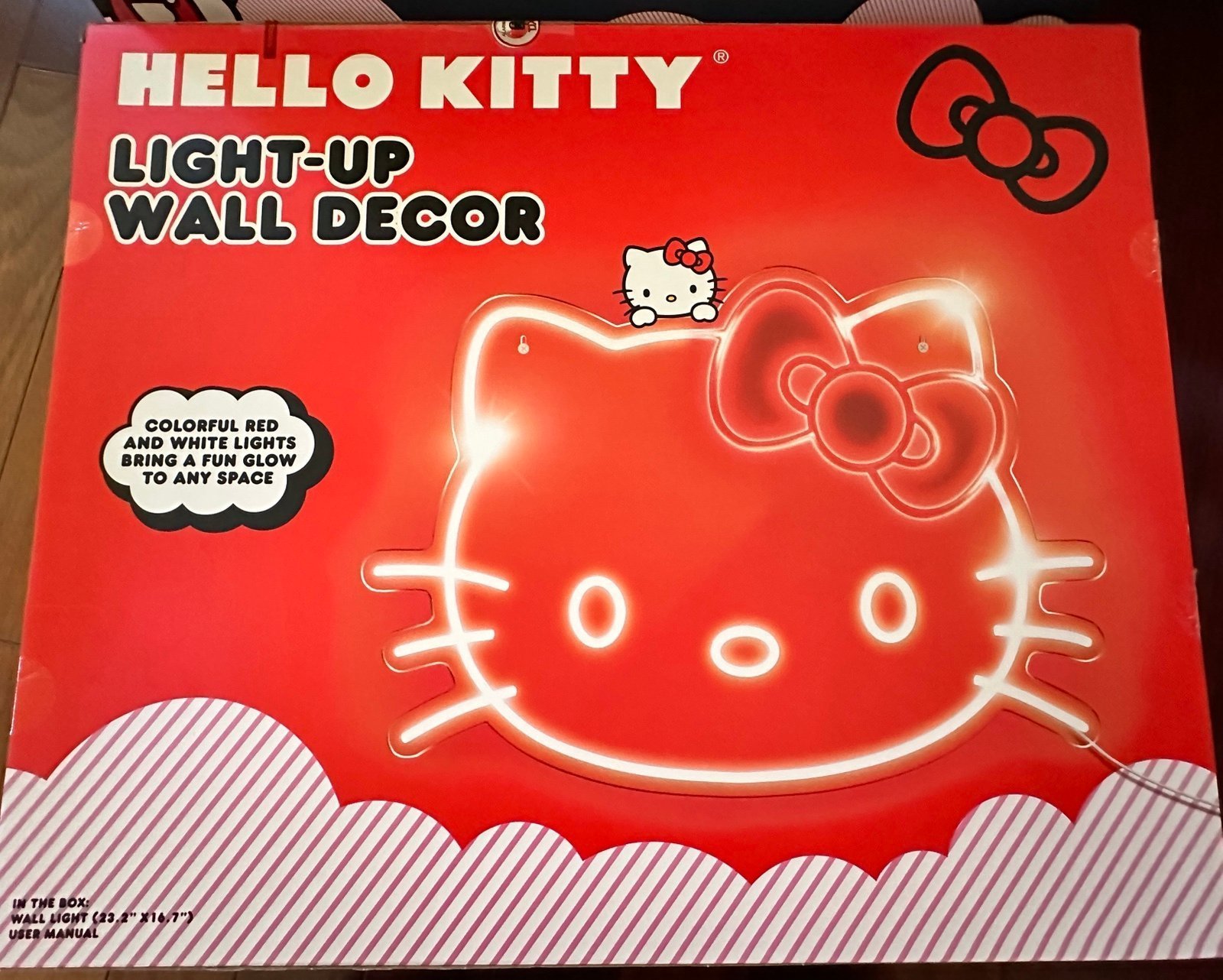 XL 23” Hello Kitty LED Neon Light Up Wall Decor