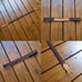 Vintage 80's Lands' End men's 34/85 brown leather and colorful stripe wool belt