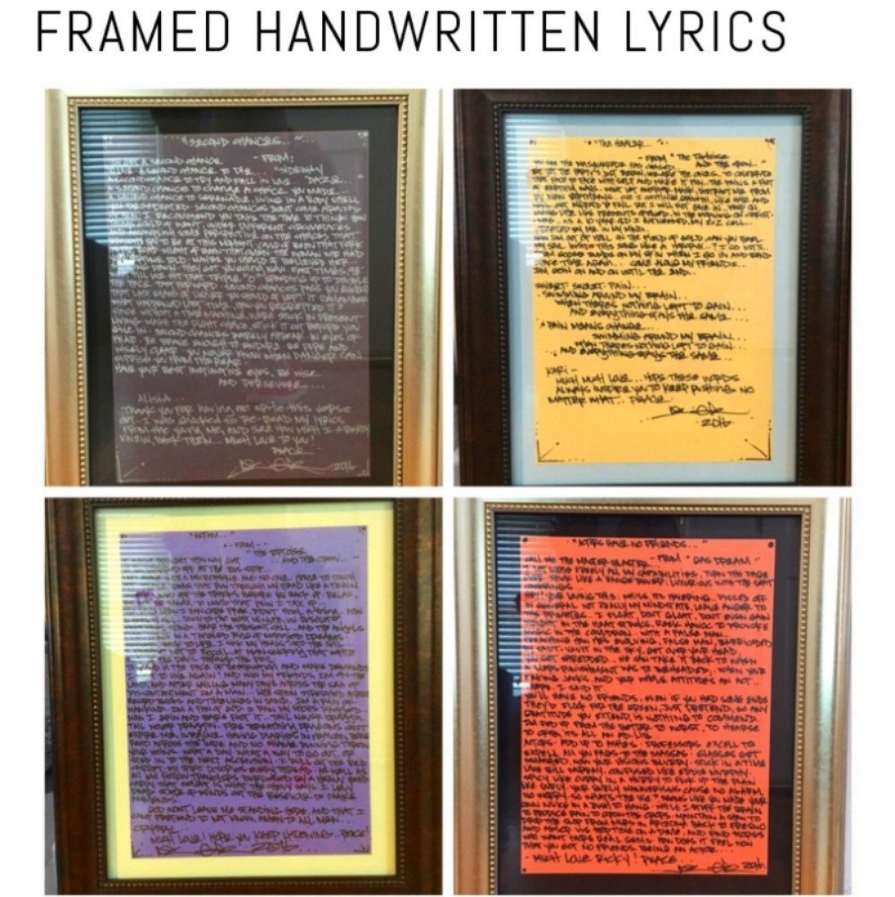 Signed Lyric Sheet