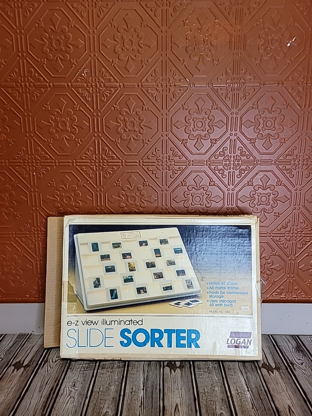 Vintage 1970s Logan SLIDE SORTER Model 1055 E-Z View Illuminated in Original Box