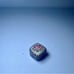Vintage Floral Needlepoint Petit Pointe Cloisonne Enamel Snuff Pill Box - Vintag