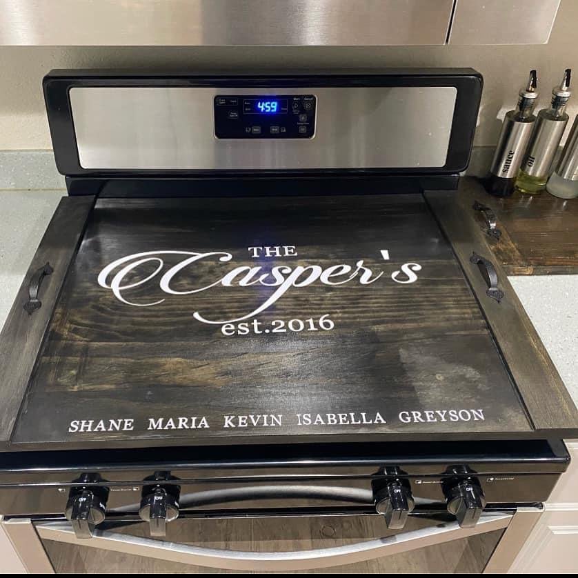 Personalized stove top cover