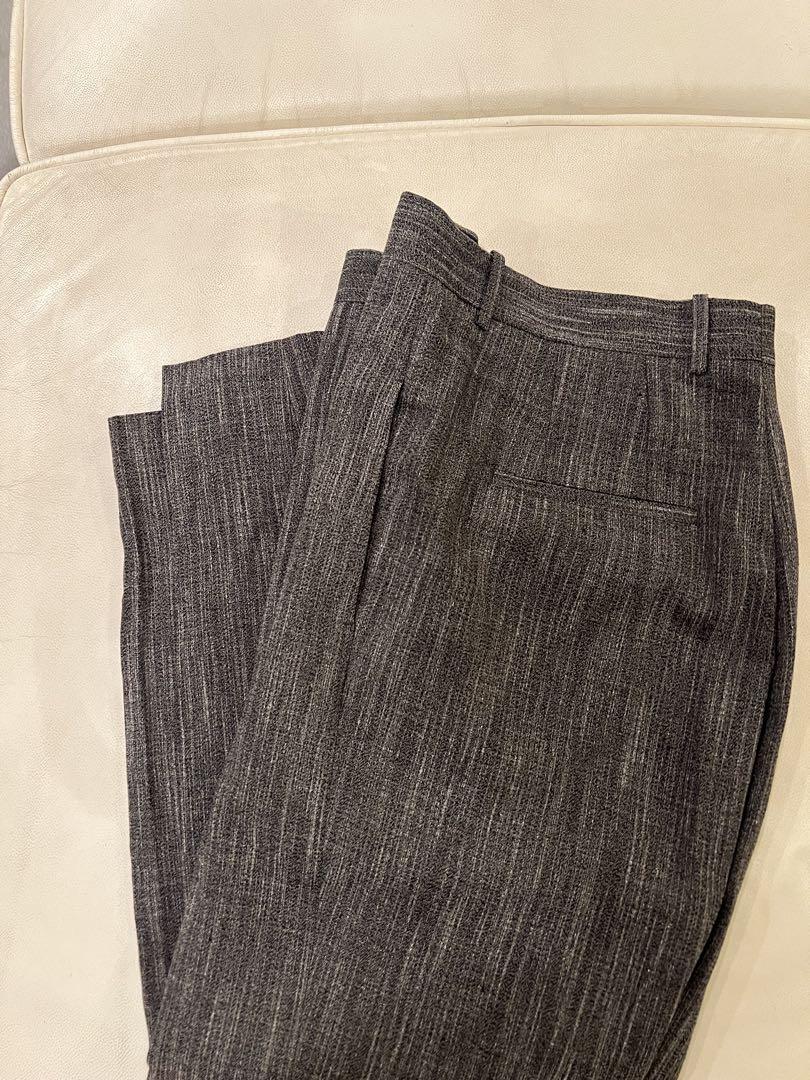 JIL SANDER Dark Gray Slacks, Size 44