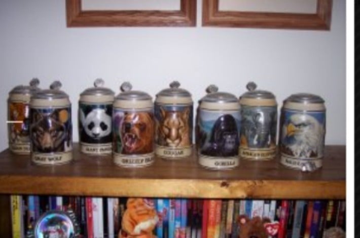 Budweiser Endangered species beer steins