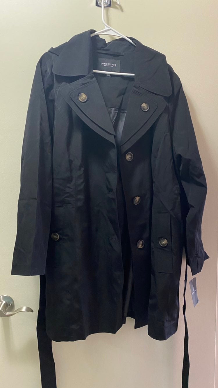 london fog black trench coats