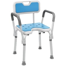 Marsdirw Shower Chair Bath Seat for Inside Bathtub with Arms and Back Up 330lbs