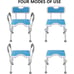 Marsdirw Shower Chair Bath Seat for Inside Bathtub with Arms and Back Up 330lbs