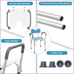 Marsdirw Shower Chair Bath Seat for Inside Bathtub with Arms and Back Up 330lbs