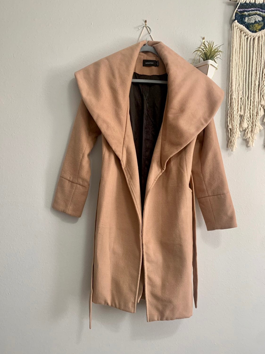 Small Mink Pink peacoat in camel/beig