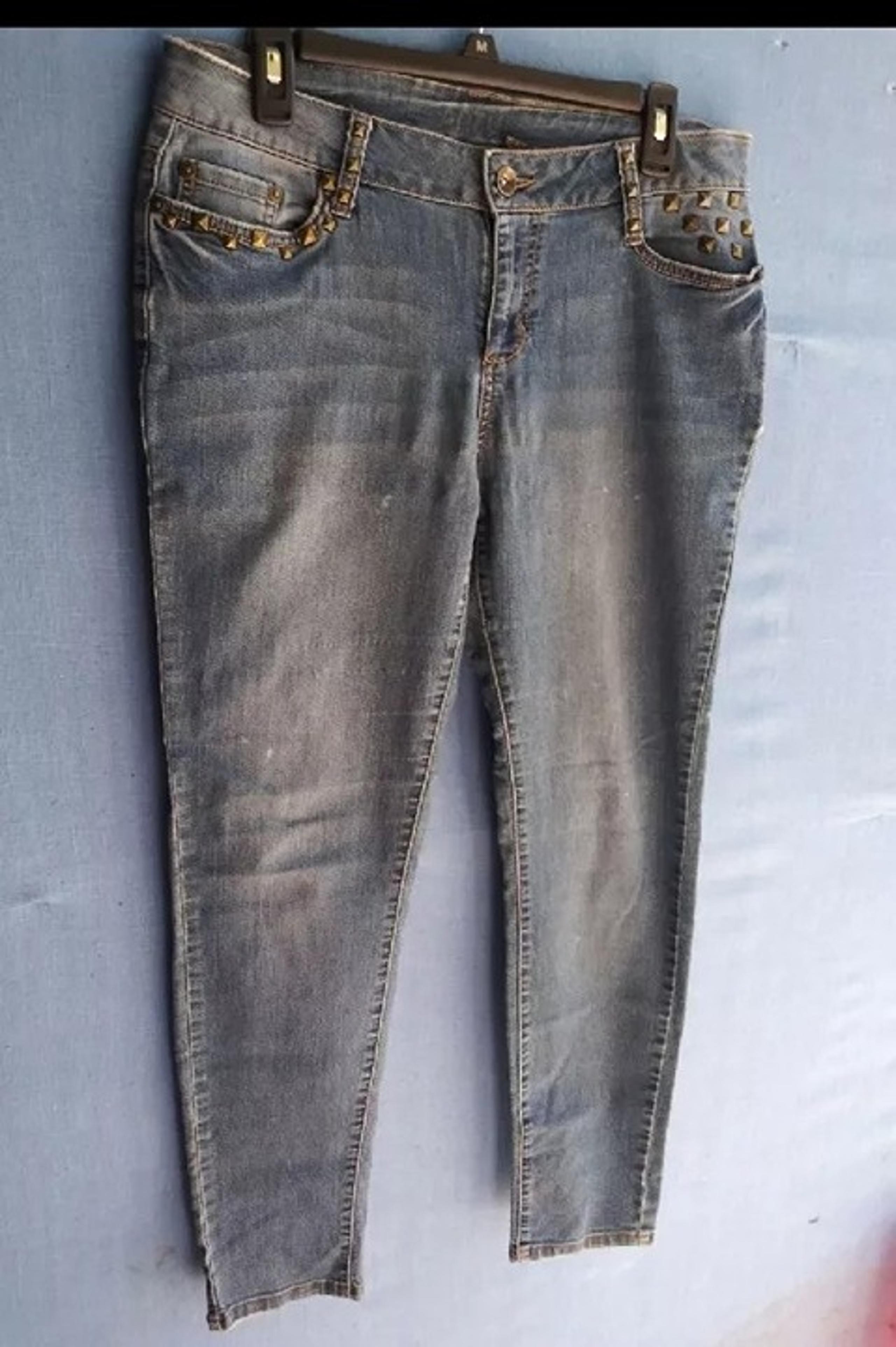 Apt 9 Women's Size 10R Blue Jean Studded Skinny Jeans Z1