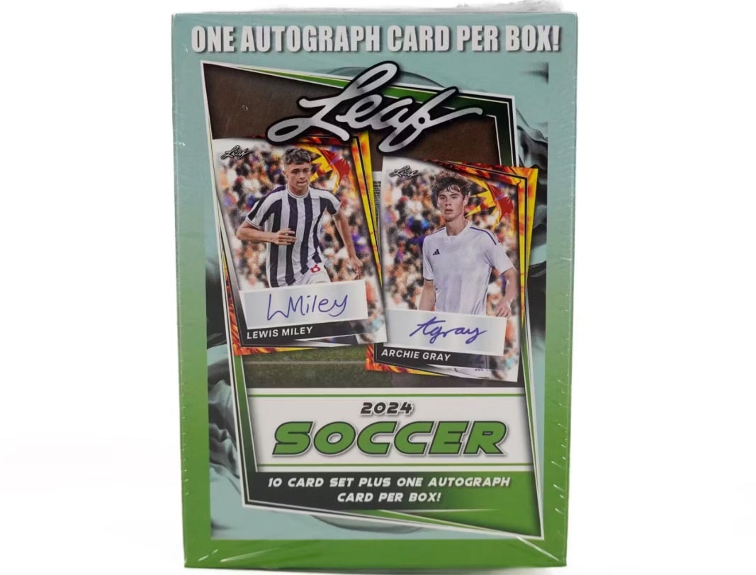 2024 Leaf Soccer Hobby Box 1 Pele, Lionel Messi & Autograph Guaranteed