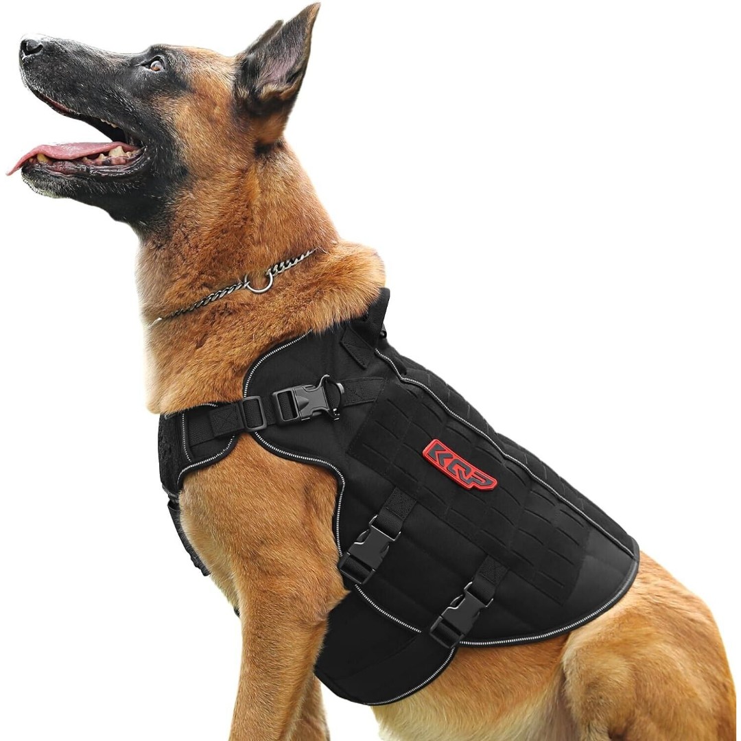 Tactical Dog Harness, No Pull Dog Harness, Military Dog Vest with Adjustable MED