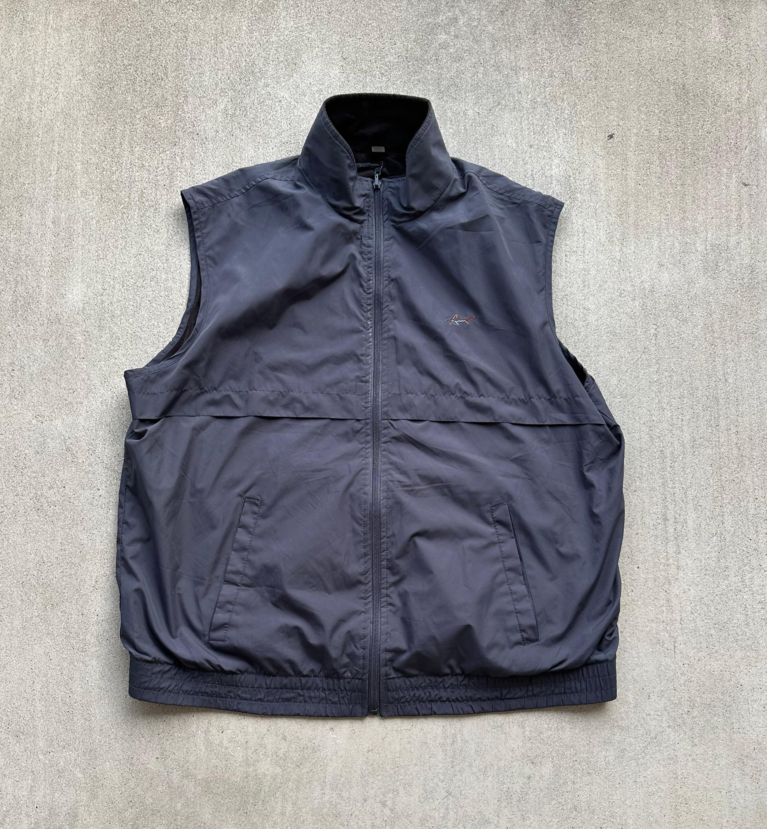 Golf Vest Men Side Large Fleece Lined Reversible - Greg Norman