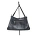 Heshe Black Genuine Pebble Leather Handbag Purse