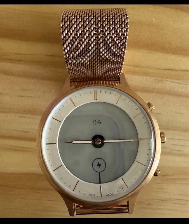 Fossil Hybrid HR Women's Charter 42mm Stainless Steel Smartwatch Gold Tone