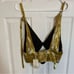 NWT Ramy Brooke silk Exclusive Adriana metallic crop top size 6