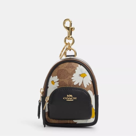 New Coach Mini Court Backpack Keychain Bag Charm CZ602