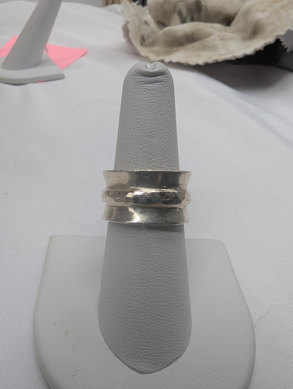 Baroni Italy Sterling Silver Textured Band Ring 925 Size 7