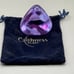 Caithness Pebble Paperweight Scotland Art Glass Neodymium Purple Lilac White