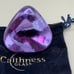Caithness Pebble Paperweight Scotland Art Glass Neodymium Purple Lilac White
