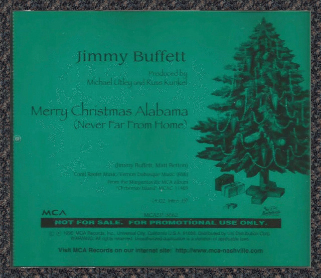 JIMMY BUFFETT Merry Christmas Alabama 1996 USA PROMO Radio DJ CD single MINT